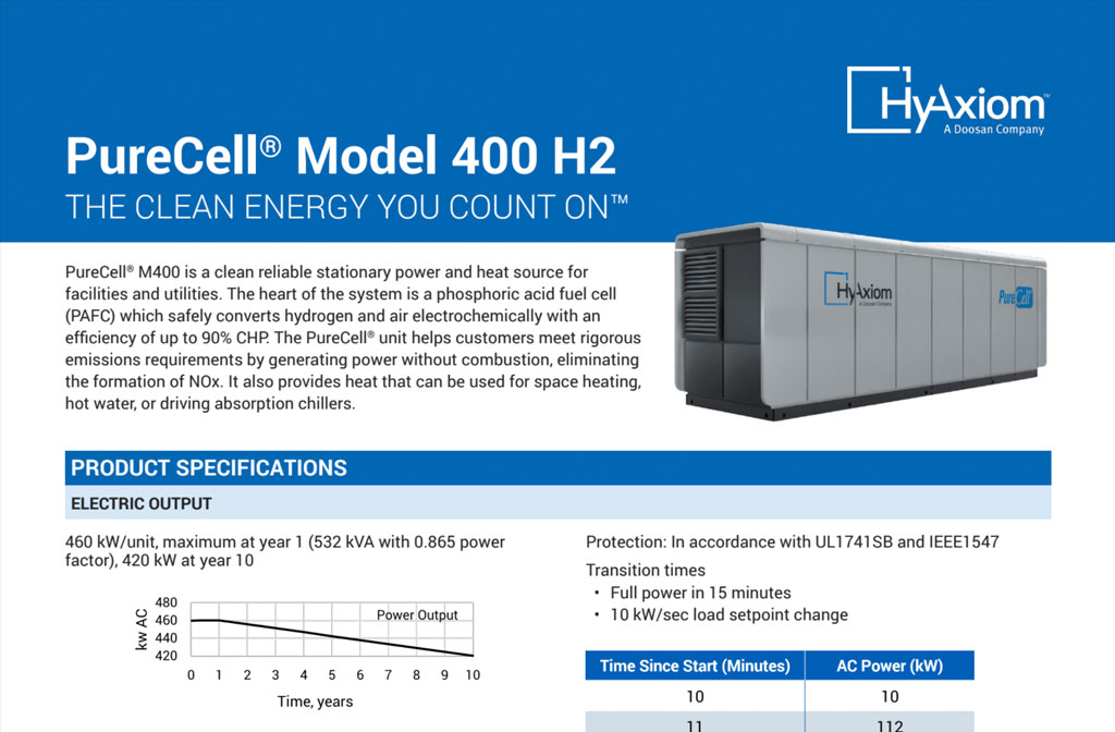 PureCell Model® 400 H₂